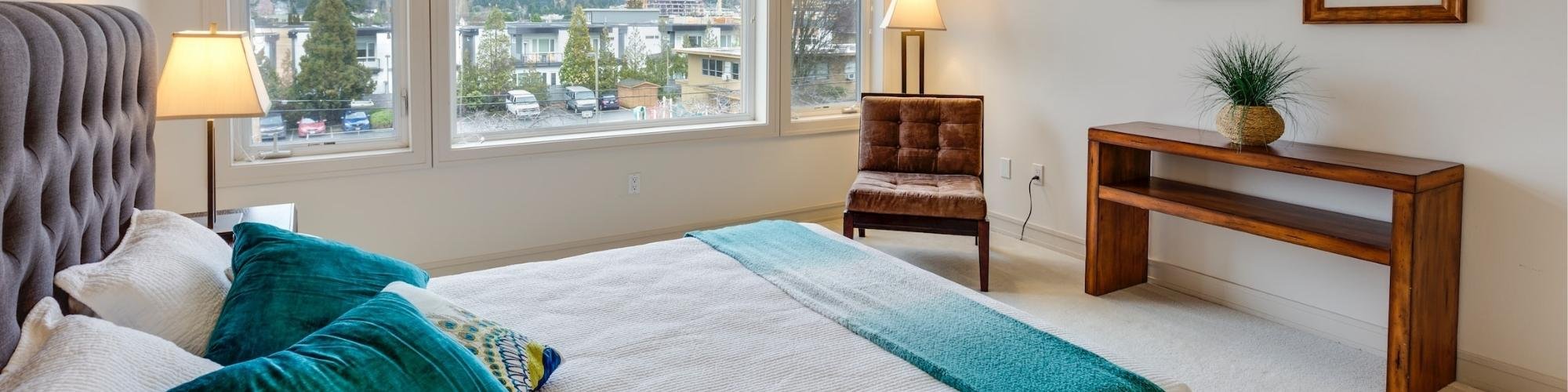 Carpet in a bright bedroom